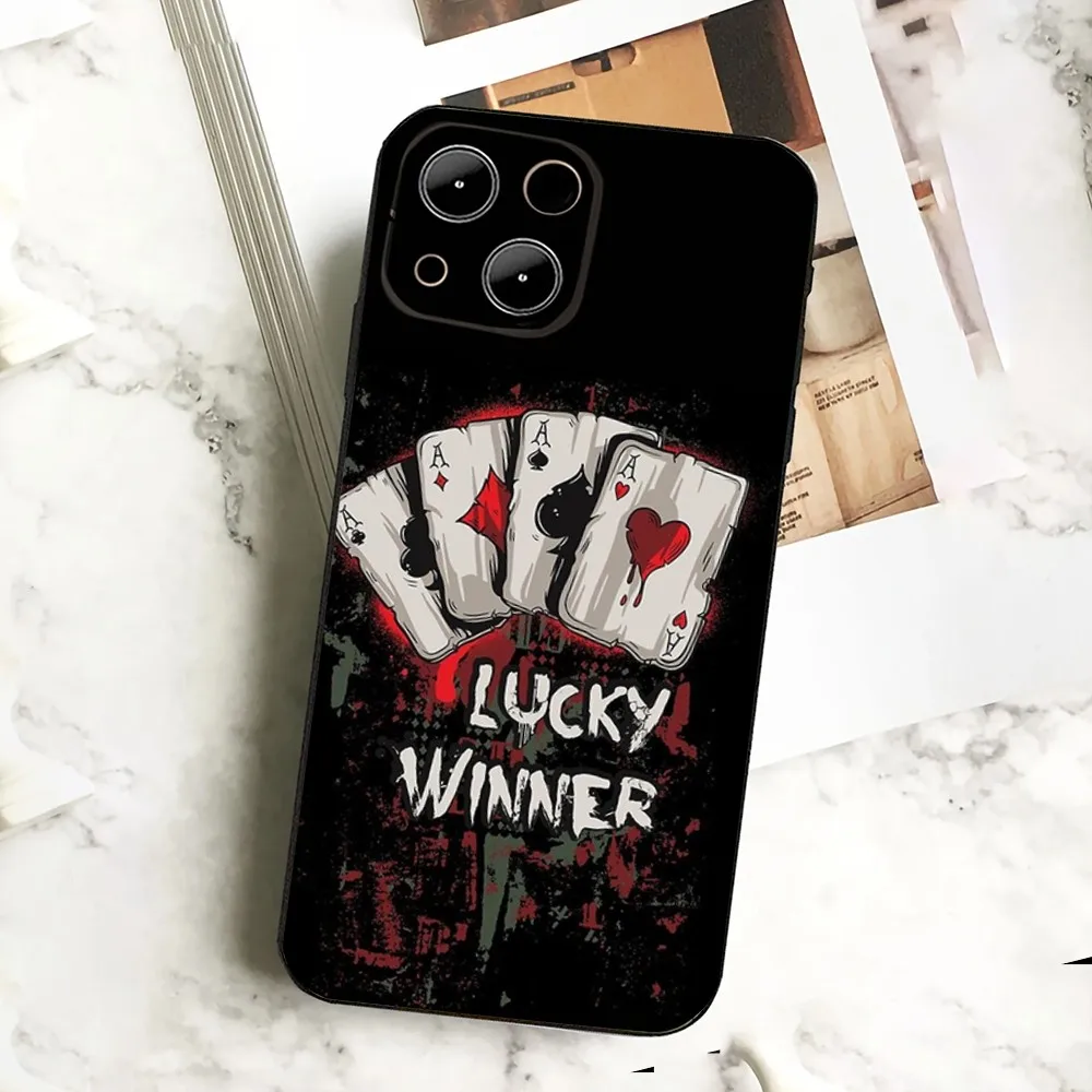 Poker Ace of Spades Phone Case  For IPHONE 15,13,14,12,Mini ,11, Xr, X ,Xs Pro Max 8, 7 Plus Back Cover