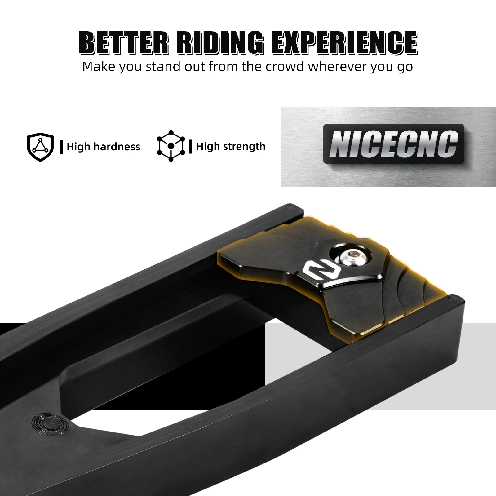 NICECNC Raptor 700 ATV Rear Swingarm Chain Guard For Yamaha Raptor 700 700R SE 2006-2025 1S3-22151-00-00 Polyurethane & Aluminum