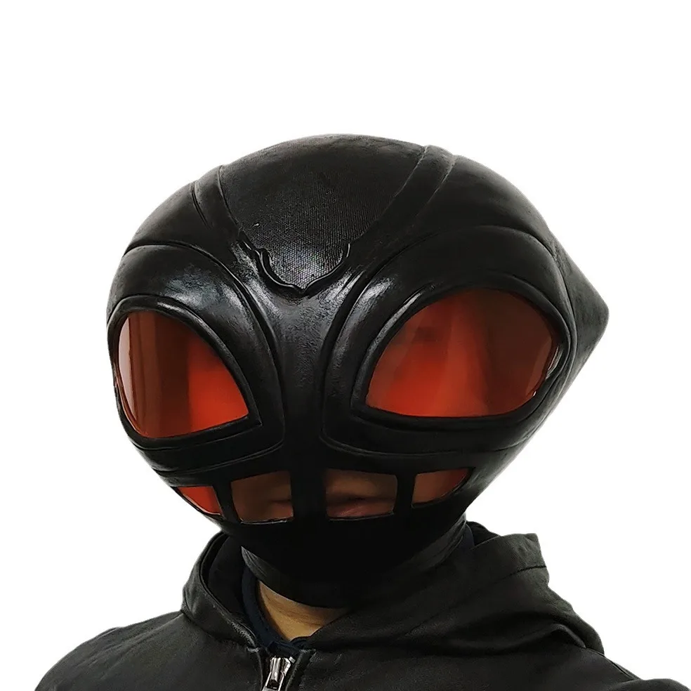 Sci-Fi-Alien-Stil Vollgesichtsmaske mit roter Linse, verstellbarem Riemen, Helmmaske für Erwachsene, Halloween-Maskerade, Cosplay-Party-Requisiten – Detail 3
