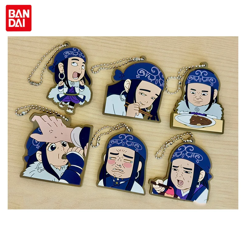 Bandai Original GOLDEN KAMUY Gashapon Toy Rubber Pendant Action Figure Toys for Kids Gift Model Ornaments