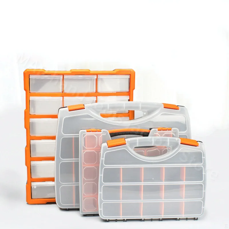 Plastic Multy Slots Tool Box Home Screws Nuts Hardware Electronic Component Storage Box Portable Detachable Parts Organizer