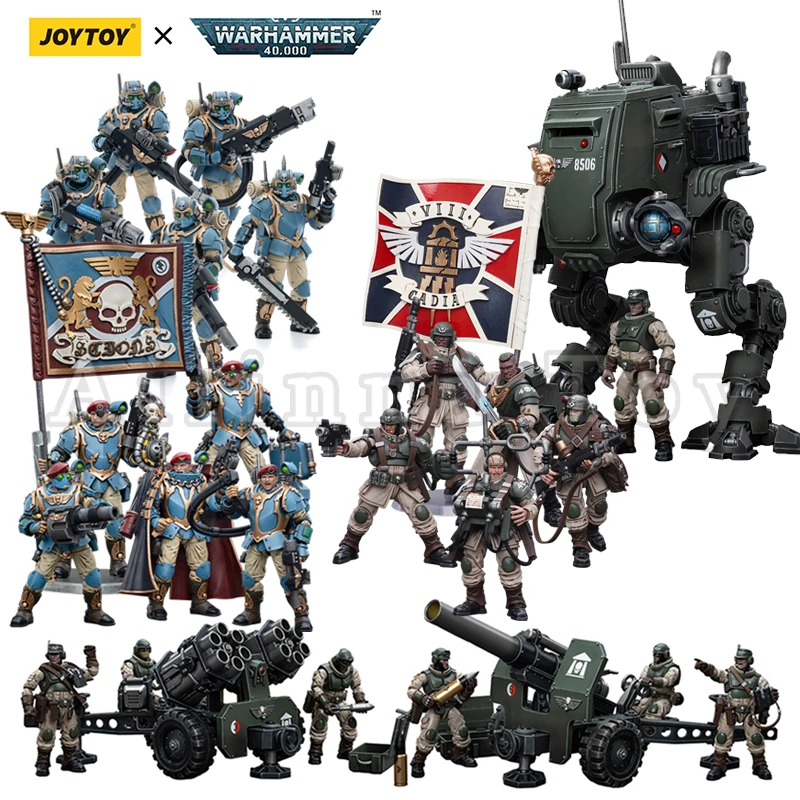 JOYTOY 1/18 Action Figure 40K Astra Militarus Figures And Mechas 55th Kappic Eagles Cadian Anime Military Model