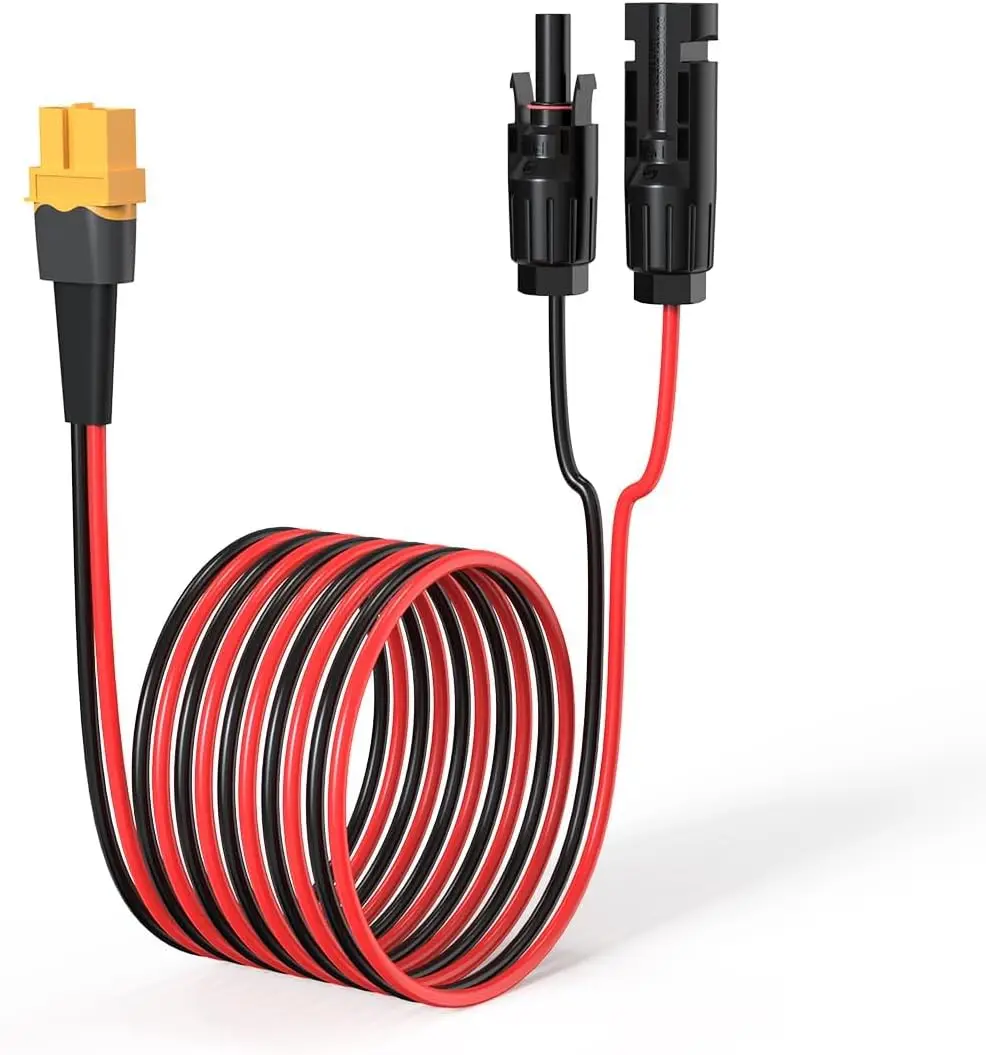 10AWG 10FT XT60 Solar Cable 2 10 25 35 50 75 100FT XT60 Extension Cable Solar Panel Connector to XT60 Connector for Portable