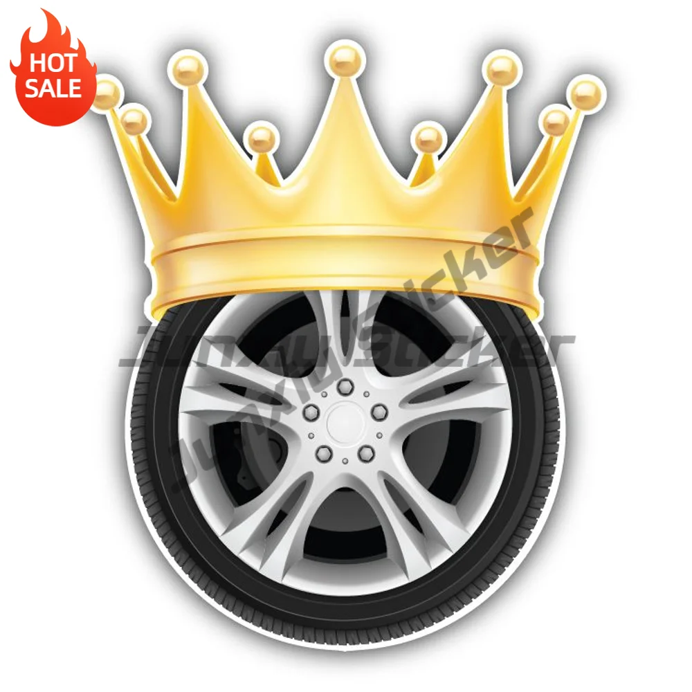 Wheel Crown Vinyl Car Sticker Self Adhesive Decal For SUV Window And Travel Case Exterior Decoration