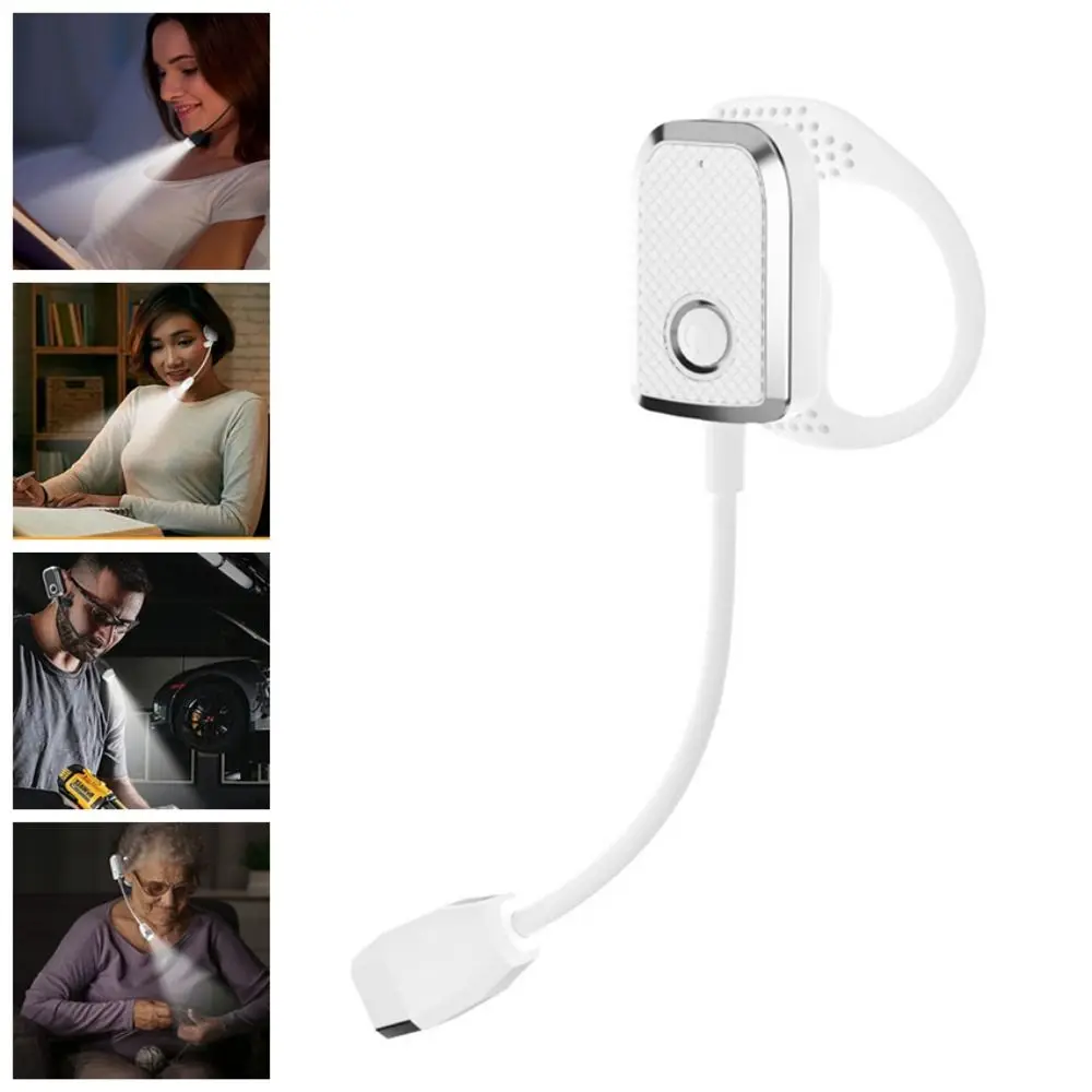 

Ear Hanging Reading Lamp Flexible Stepless Dimming Mini Night Light USB Charging Eye-Protection LED Reading Light