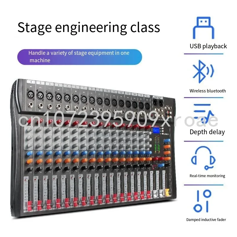 Controller Mixer Audio Mixing Meter Card, Professional Equipment, Digital Console Interface Console, 16 Channels