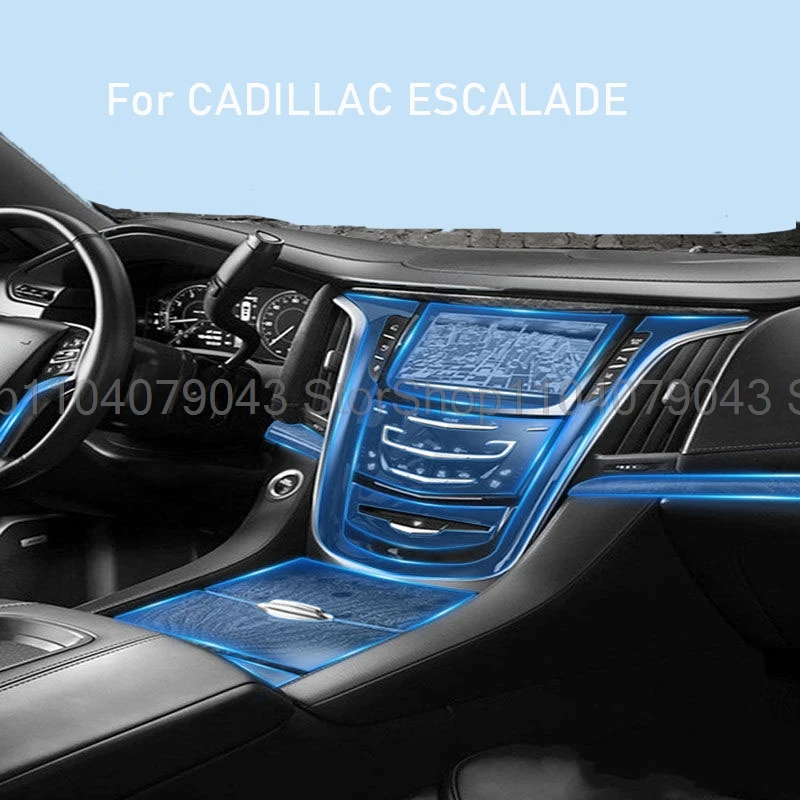 TPU Protective Film for Cadillac Escalade 2015-2020 Car Interior Center Console Transparent  Anti-scratch Film Accessories