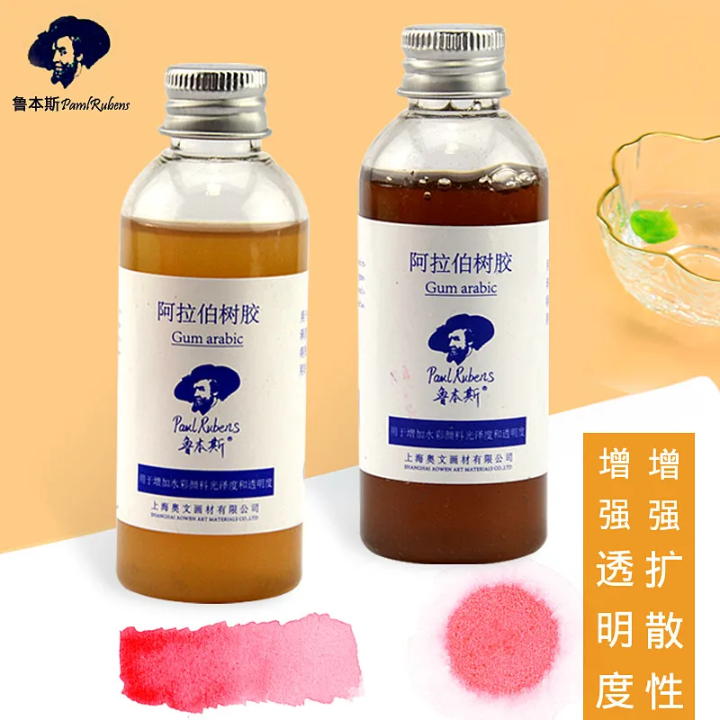 60ML/Bottle Gum Arabic Enhances Watercolor Paint Transparency Ox Bile To Increase Diffusion Student Art Toner Supplies