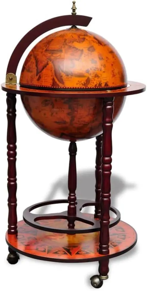 Globe Bar Wine Stand Eucalyptus Wood (17.6Lbs)