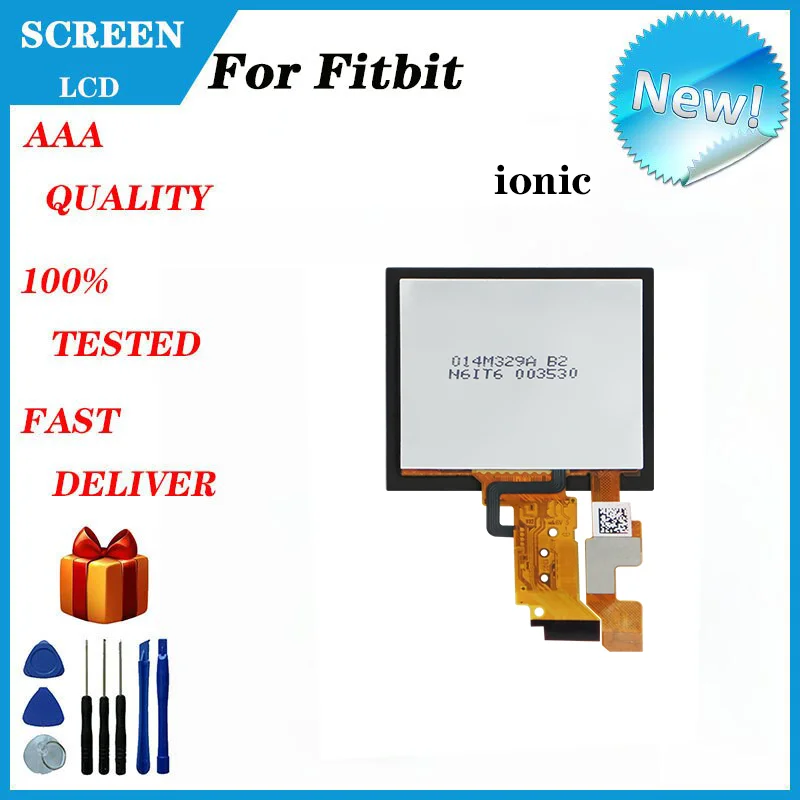 Peça de reparo para fitbit ionic assista lcd screen + toque novo original