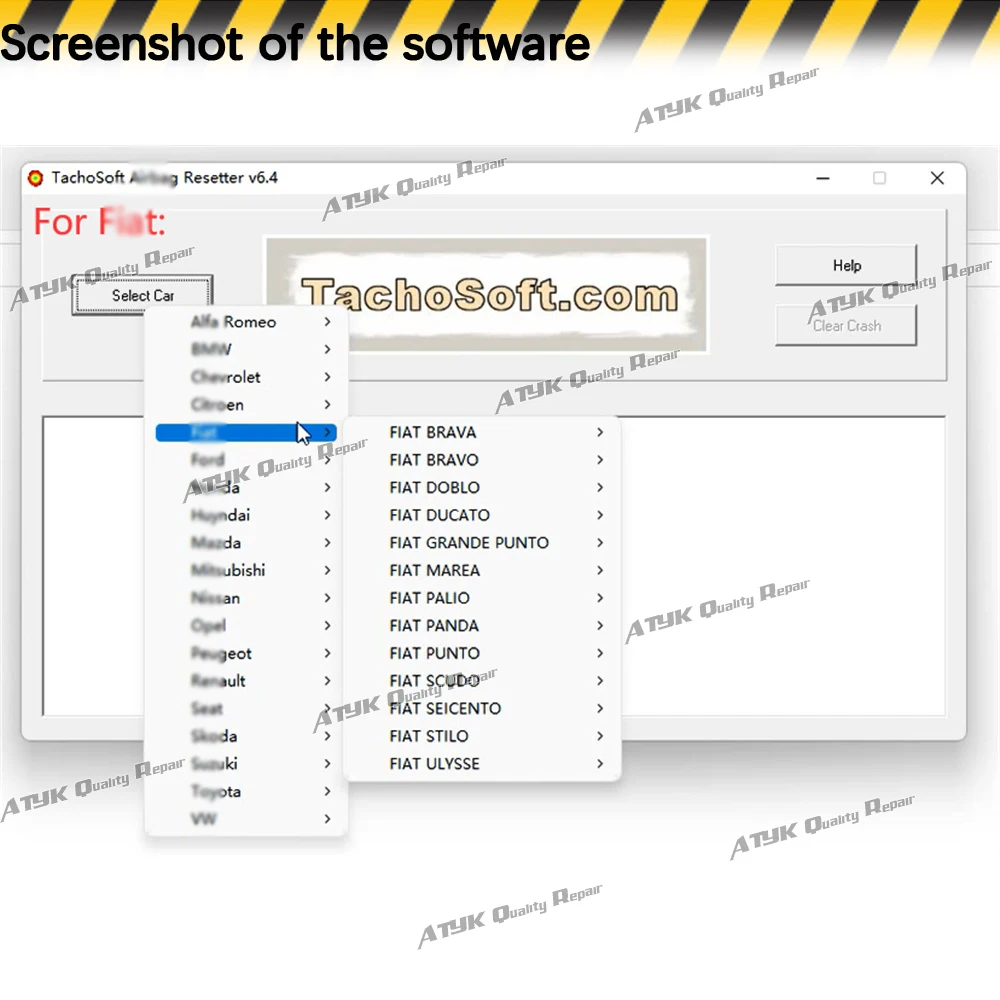 Tachosoft Airbag Resetter V6.4 inspectietools Auto-onderhoud 6.4 airbag resetter Reparatieapparatuur obd2 scanner auto