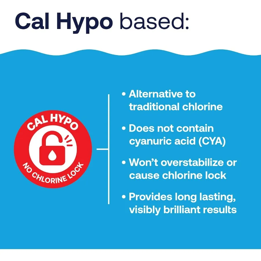 52037R Pool Care Shock المتقدمة لحمام السباحة الكيميائي Cal Hypo Formula يمنع البكتيريا والطحالب ويستعيد الكريستال 1 رطل (12 عبوة) #6