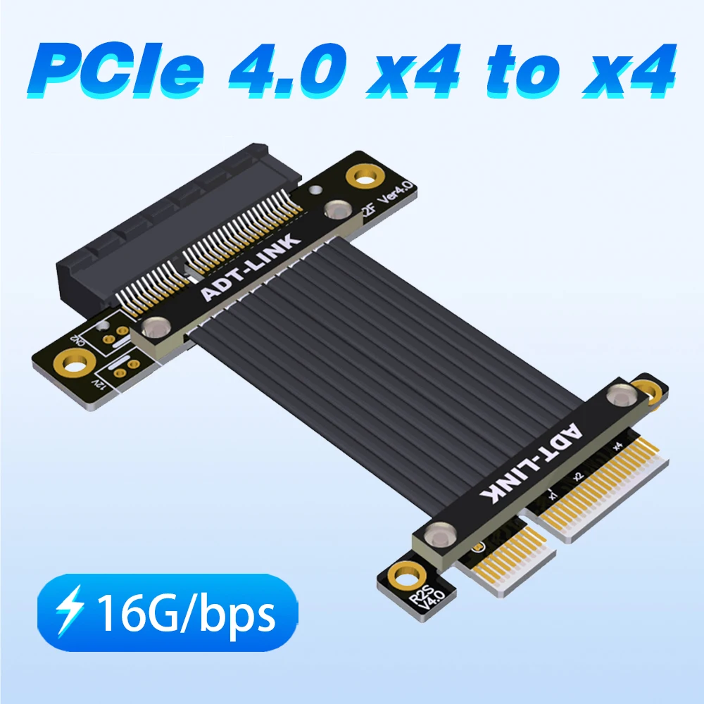 

PCIE 4.0 ADT-Link PCI-E x4 extension cable transfer x4 support network card hard disk USB card