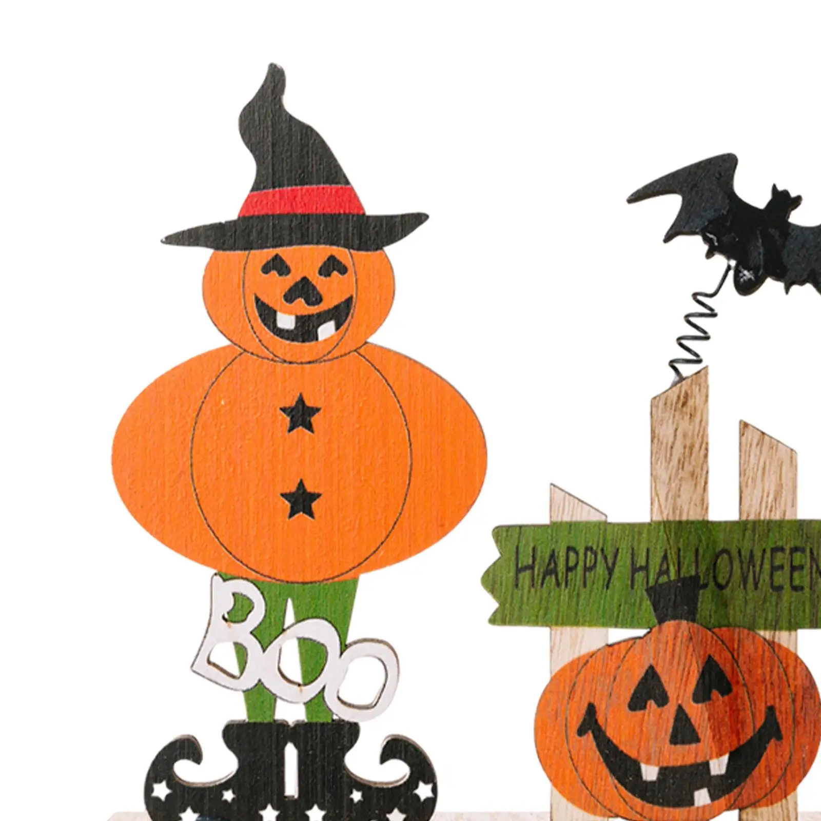 Halloween Desktop Decoration Wood Table Sign Photo Props Sturdy Convenient Assemble Cute for TV Table, Fireplace Mantle
