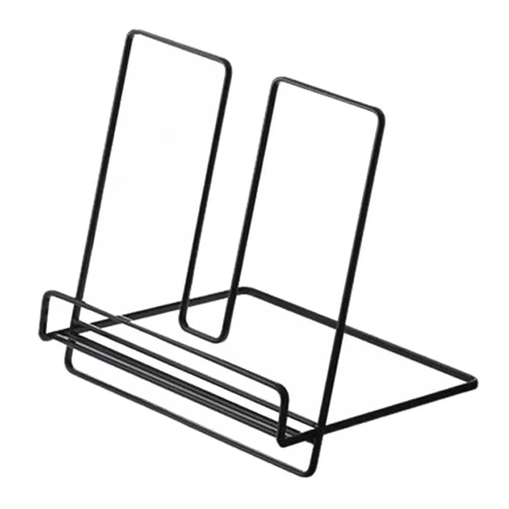 Iron Display Stand Folding Bookshelf Foldable Desktop Book Stand Carbon Steel Holder Rust-proof Tablet Magazine Rack