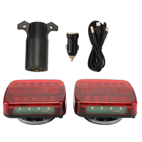 For Caravans Campers Lorry Compatible 2Pcs Wireless Magnetic LED Trailer Rear Signal Warning Brake Light Truck Tail Light