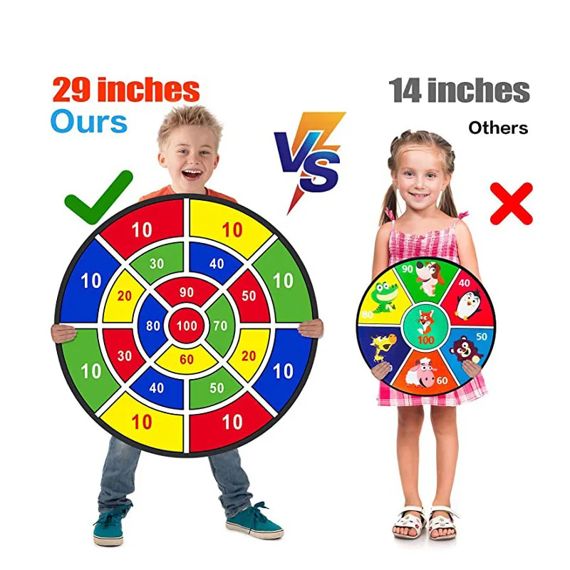 Large Size Double-sided Dart Board Target Sports Game Toys Sticky Ball Dart Target Plate Parent Child Interactive Party Game Toy