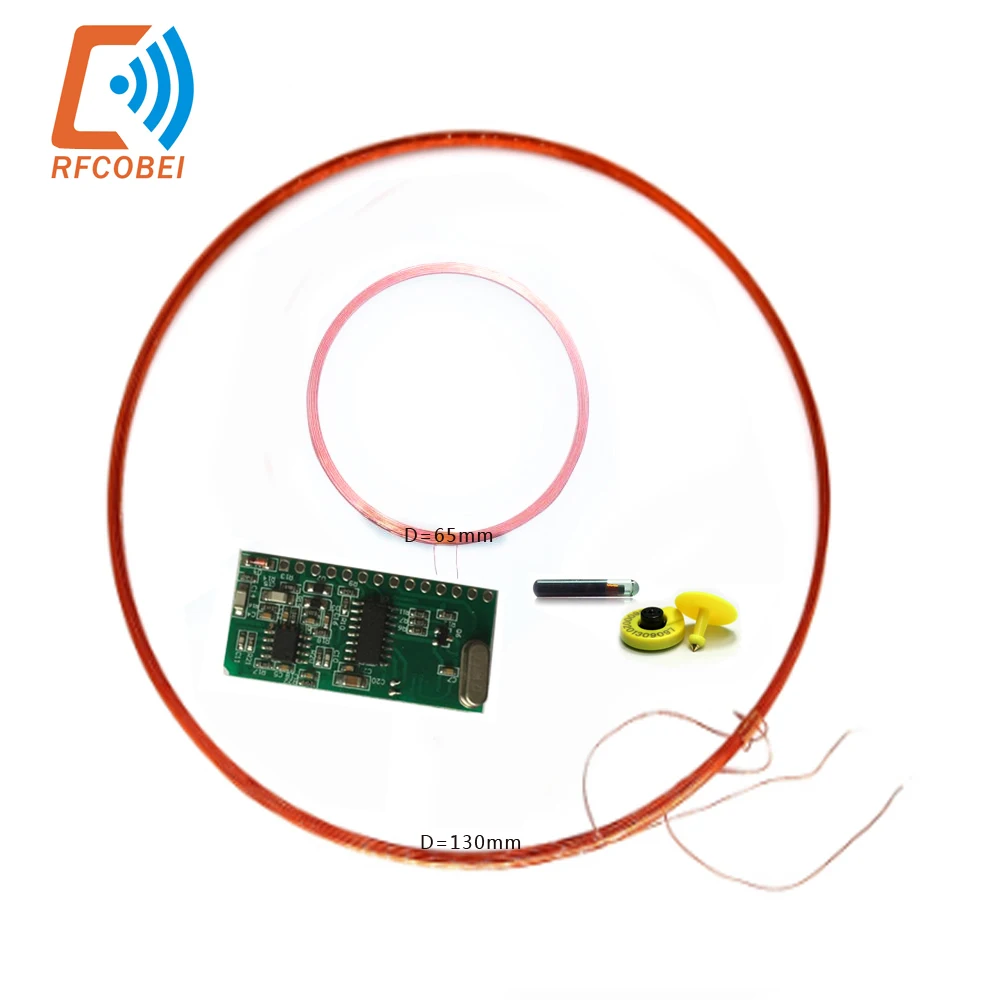 ISO11784/85 FDX-B/HDX 125-134.2KHZ Long distance RFID Animal Tag Reader Module TTL Interface