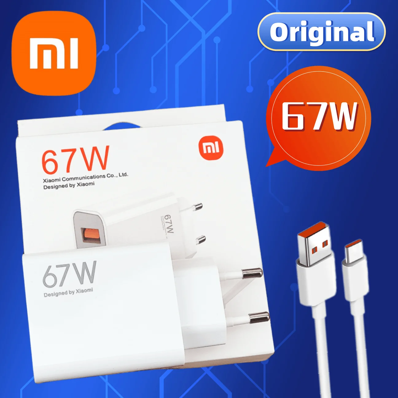 Original Xiaomi 11T Charger 67W Turbo Fast EU Charging Power Supply Adapter Usb Type C For Mi poco X4 X3 GT RedMi Note 12 11 10