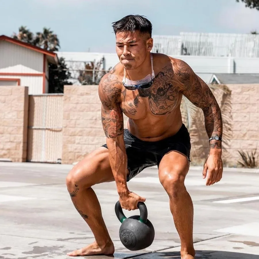 Kettlebell Kings مسحوق المغلفة Kettlebell الأوزان 997 رطل تدريب القوة Kettlebells للرجال والنساء أوزان اليد تجريب G #6