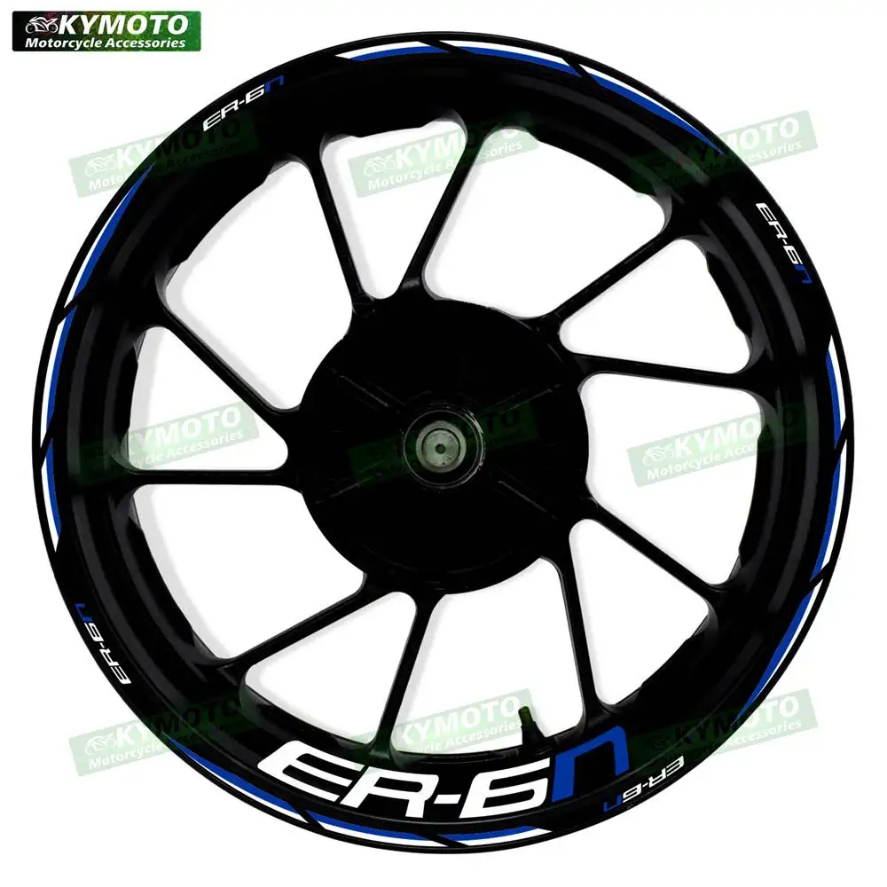 For ER-6N ER6N motorcycle accessories 17 inch front and rear wheel hub stickers fairing modified reflective stickers decoration