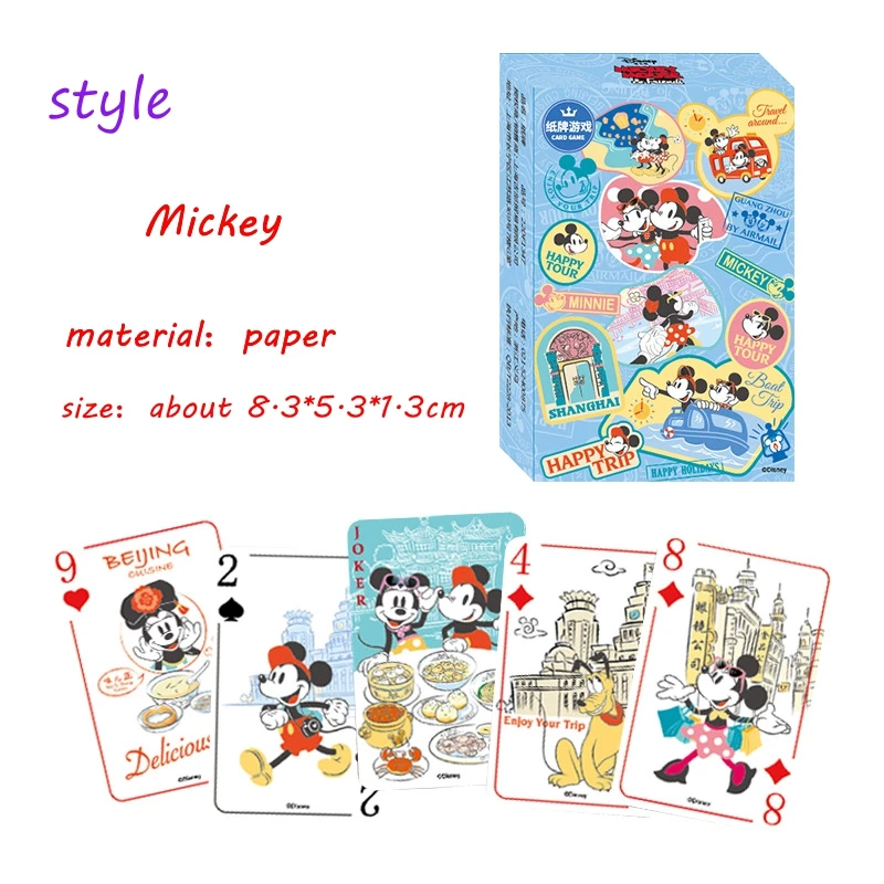 Disney Series Mickey Minnie Frozen Ana Elsa Avenger Hulk Iron Man Spiderman Paper Playing Cards Casual Tabletop Games Card Game