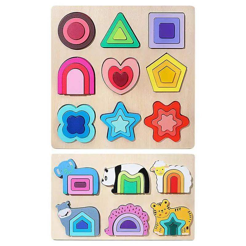 

Wooden Puzzles for Kids Wooden Geometric Puzzles Learning Educational Games wooden puzzles Intelligence Board for kids Toys