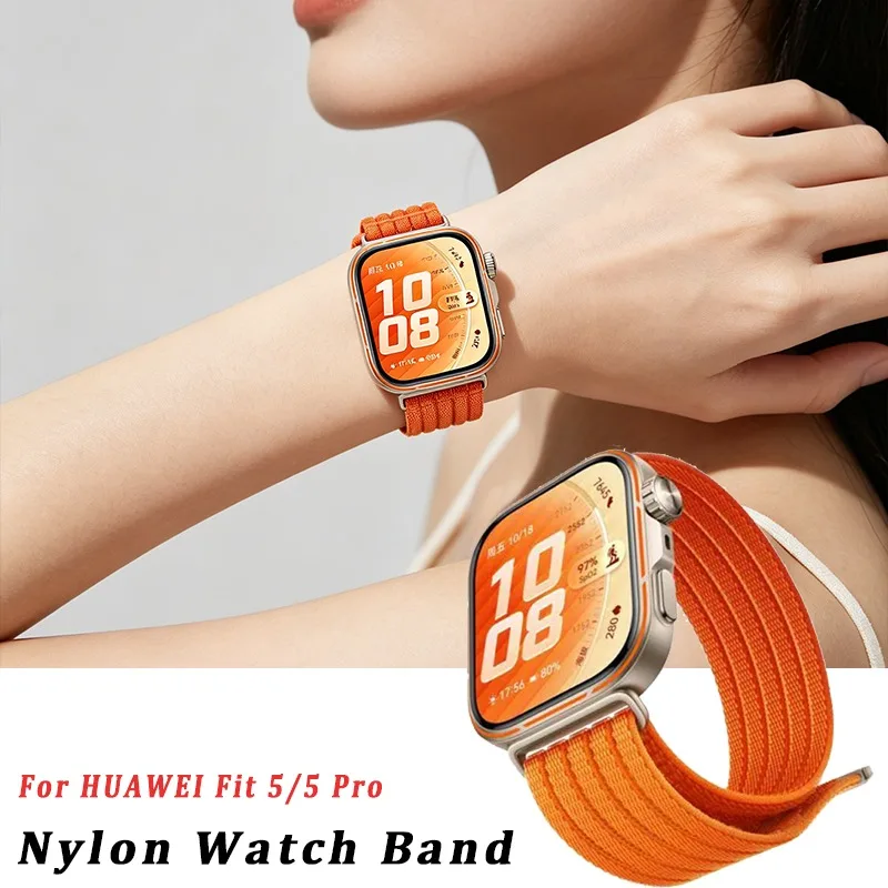 

Official Nylon Loop Strap for Huawei Watch Fit 5-4-3 Braided Comfortable Breathable Wristband for Huawei Watch Fit 5/4 Pro Belt
