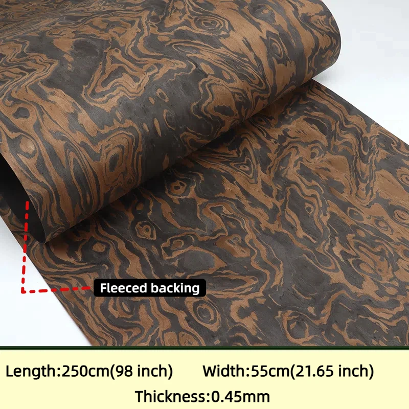 0.3mm Recon Burl Wood Veneer Sheet, Apply for Wooden DIY Refurbished Furniture Door Speaker Wall Panels Interior Home Decoration