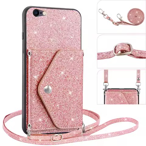 For Samsung Galaxy A32 A22 M22 M32 5G A21S A20 Phone Case Women's Crossbody Small Bag New Portable Neck Hanger Card Zero Wallet