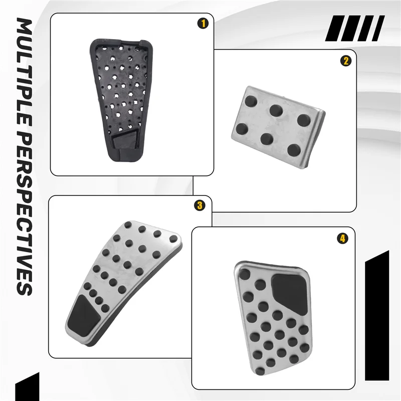 

AU28-Accelerator Gas Pedal Brake Pedal Cover Foot Pedal Pads Kit For Dodge Ram 2011-2019 1500 2500 3500 5500