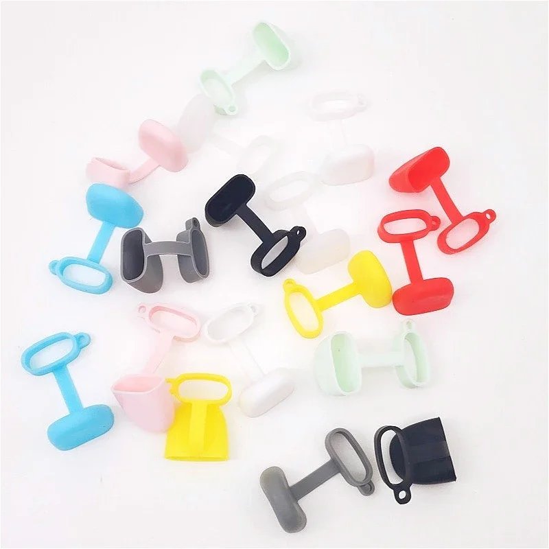 10PCS Silicone Protective Cover with Integrated Dust Cap Flat Mouth Dust Cap Accessories