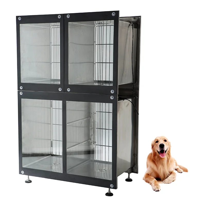 AEOLUS professional dog cage that Stainless Steel Round Corner Modular Cage  with Light and Drainage System cage for dog