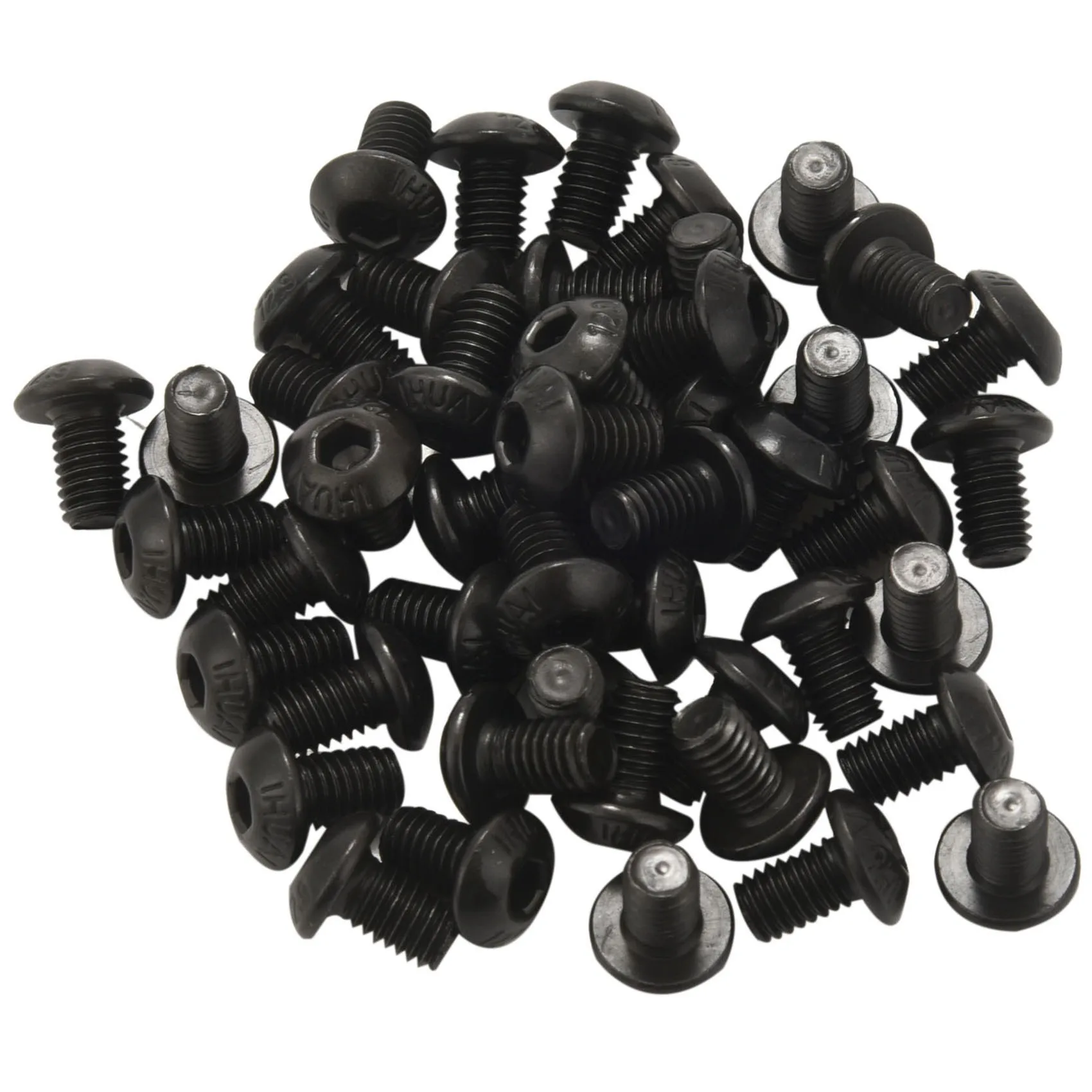 M5x8mm زر رئيس عرافة المقبس غطاء مسمار مزلاج أسود 50