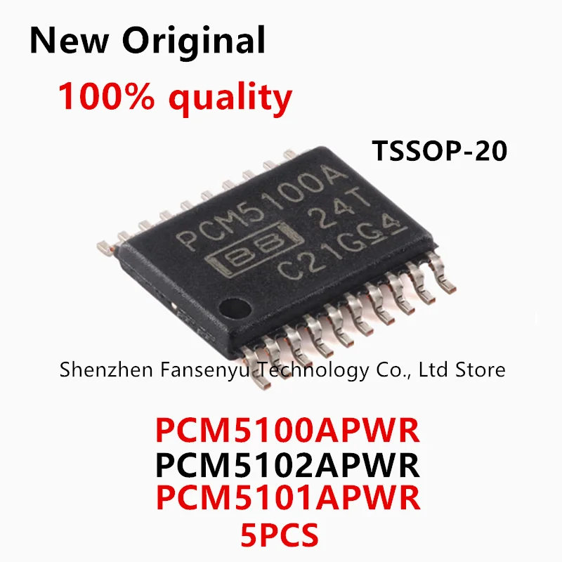 

5Pcs New Original PCM5100 PCM5100APWR PCM5101 PCM5101APWR PCM5102 PCM5102APWR 5102 5100 5101 TSSOP-20 IC Chip in Stock Wholesale