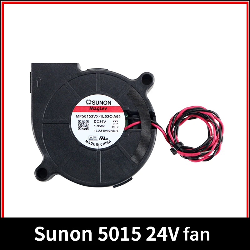 Sunon-ventilador de impresora 3D 5015, ventilador de doble rodamiento centrífugo, Turbo de refrigeración de CC, 24V, 0.41A, 5015S, para Voron Stealthburner