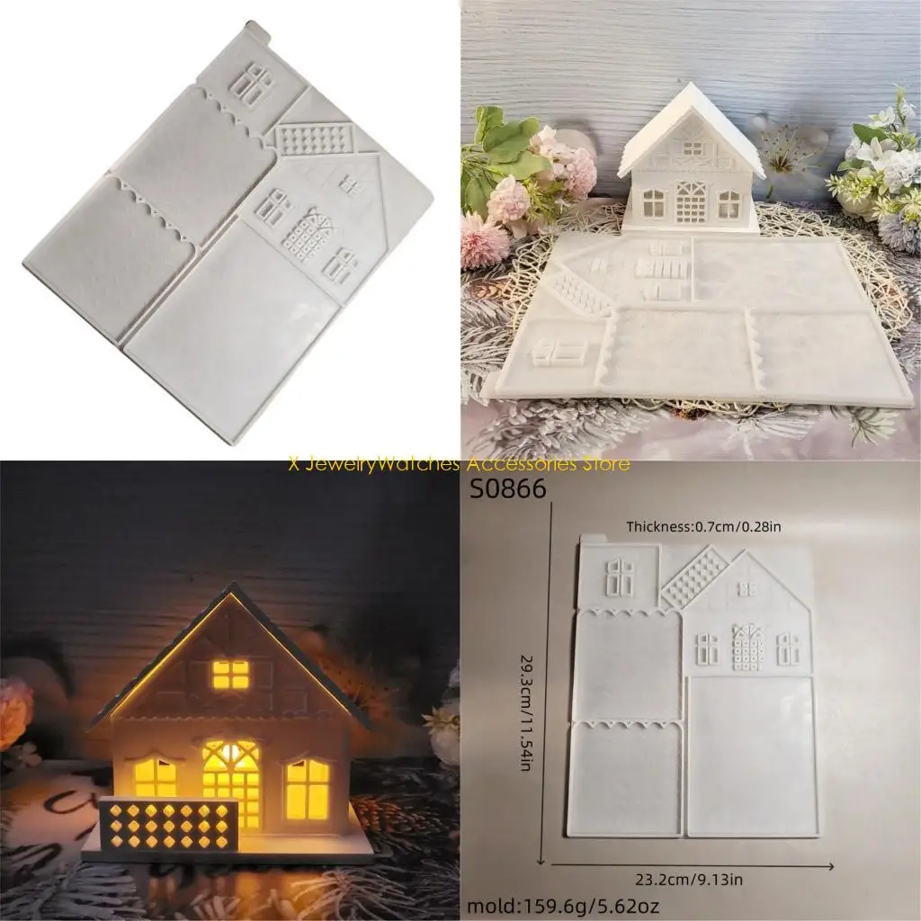 

31KD High Accuracy Silicone Fence House Mold for Artistic Home Decoration Projects