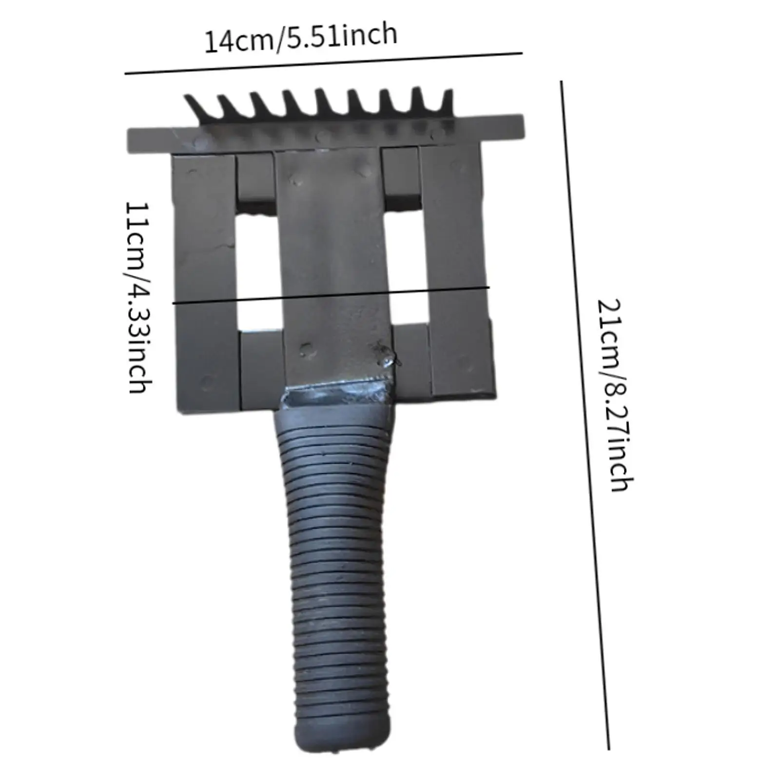 Pettine per spargimento del bestiame Pettine per toelettatura del bestiame Leggero e facile da trasportare Strumento per spazzole per bestiame in metallo per cani, animali domestici, pecore, mucche, cavalli