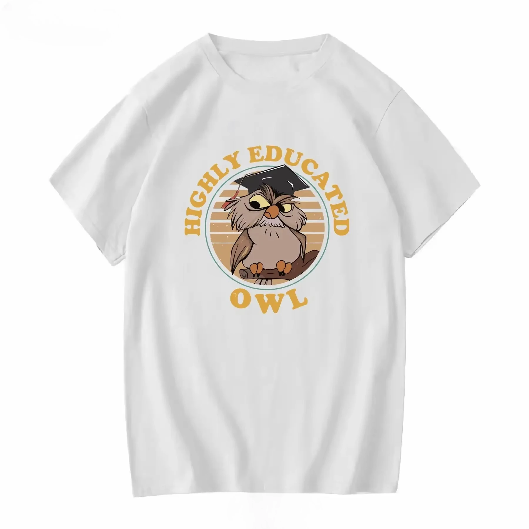 The Sword in Stone Owl Archimedes Highly Educated Women  T Shirt Family Birthday Adult Kid Toddler Vintage Washed