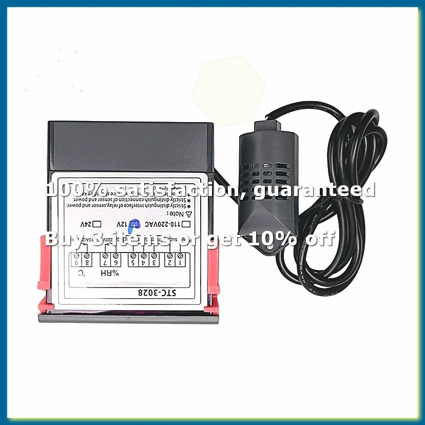 Dual Digital Thermostat Temperature Humidity Control Thermometer