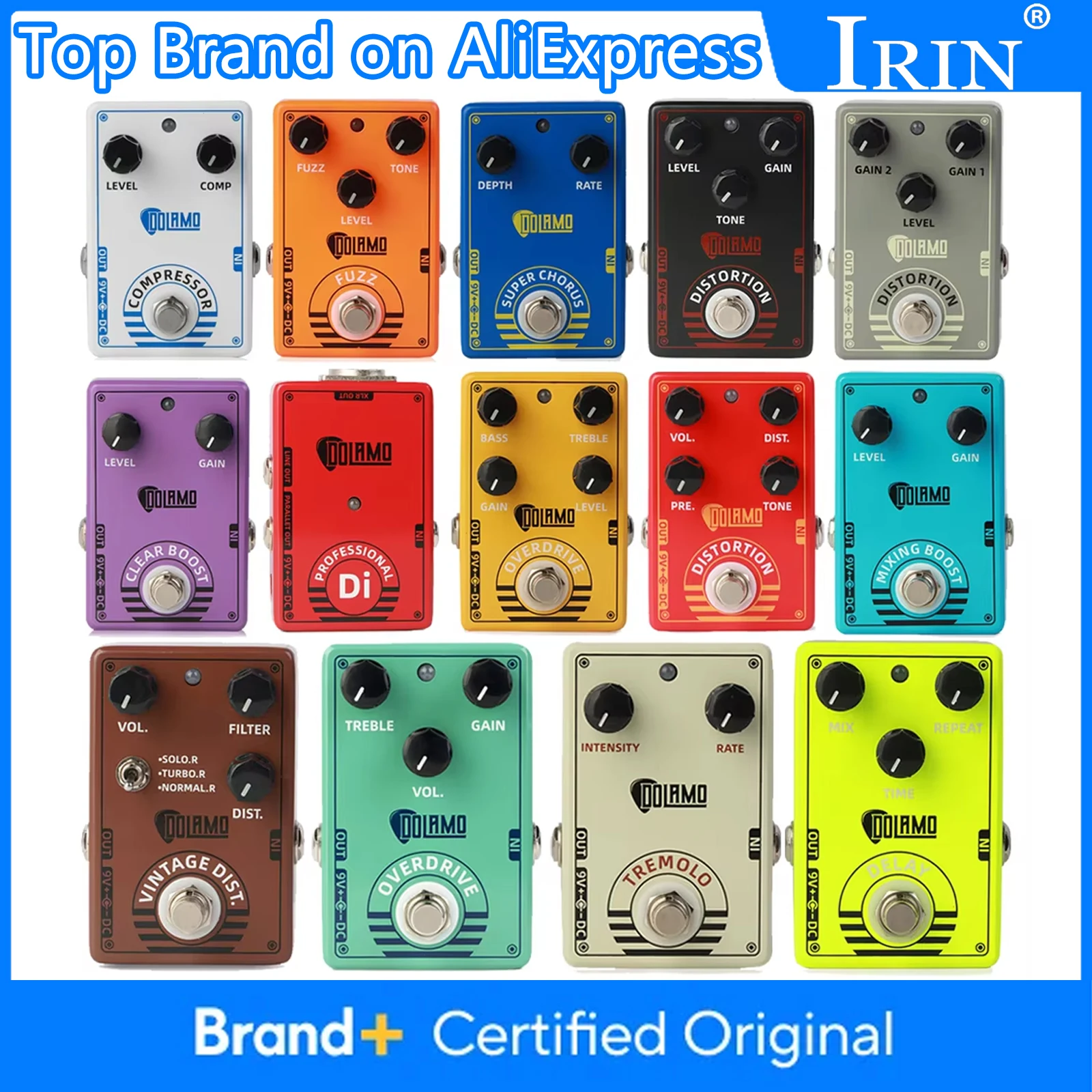 

Caline Compressor/Distortion/Overdrive/Chorus/Delay/Fuzz/Tremolo/DI Box/Clear Boost/Mixing Boost Electric Guitar Effect Pedal