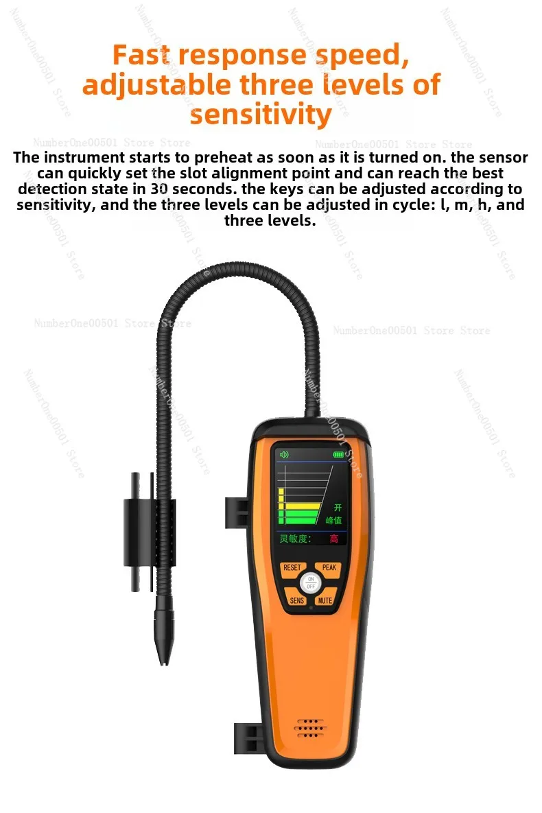 Sensitive Portable Rechargeable Refrigerant Gas Leak Detector Elitech ILD-200