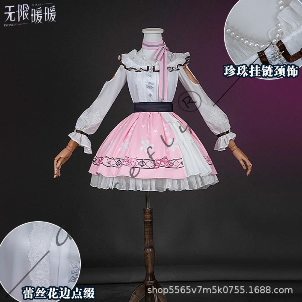 Infinity Nikki Initial Adventure Pink Dress Cosplay Full Set Complete with Accessories Wig Cute Game Character Outfit Cosplay view 3