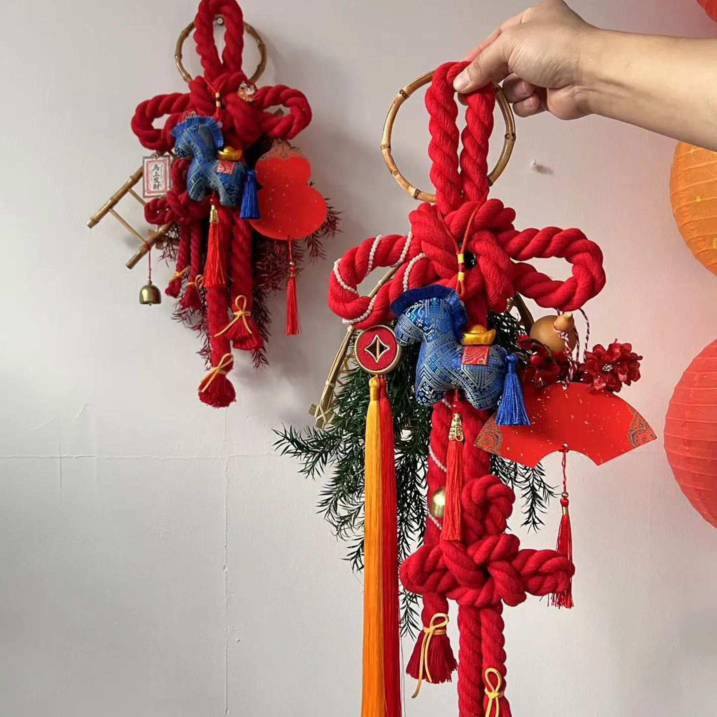 

Новогодние подвесные украшения для двери: набор для творчества своими руками, подарки к Китайскому Новому году, товары для праздничного декора, рождественские украшения