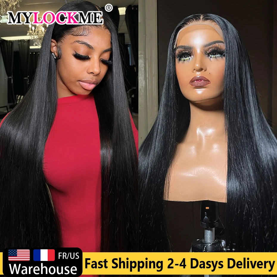 Transparent 360 Lace Frontal Wig 4x4 Lace Closure Wig Straight 13x6 13x4 Lace Front Human Hair Wigs For Black Women