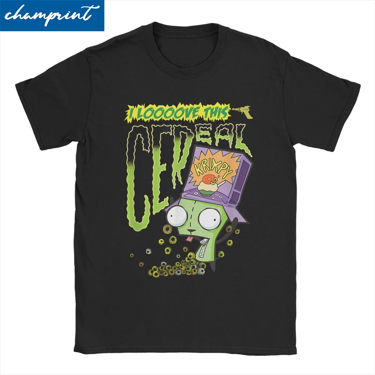 Crazy Alien Invader Zim T-Shirts Men Women Crewneck 100% Cotton T Shirts Short Sleeve Tees Summer Clothes