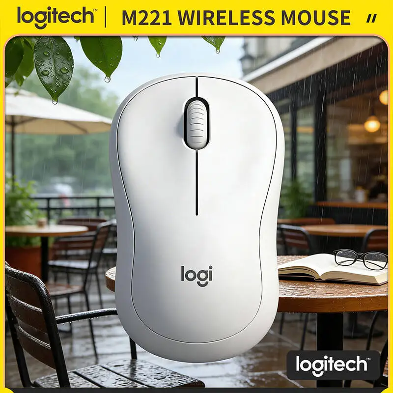 

Logitech M221 Wireless Silent Mouse - 1000 DPI Precision, Ergonomic Grip, 10m Range, Suitable for Windows Mac Linux Chrome OS