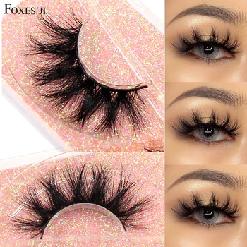 FOXESJI แต่งหน้าขนตา 3D Mink Eye Lashes นุ่ม Wispy Natural Lashes Extension Reusable Fake Lashes Mink ขนตาปลอม