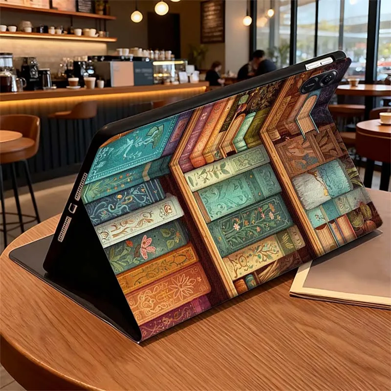 Creative retro bookshelf For Huawei MatePad Air SE Pro M6 M5 M2 T10s T5 10 11 12.6 11.5 12 X 10.8 Inch 10.1 Tablet Case