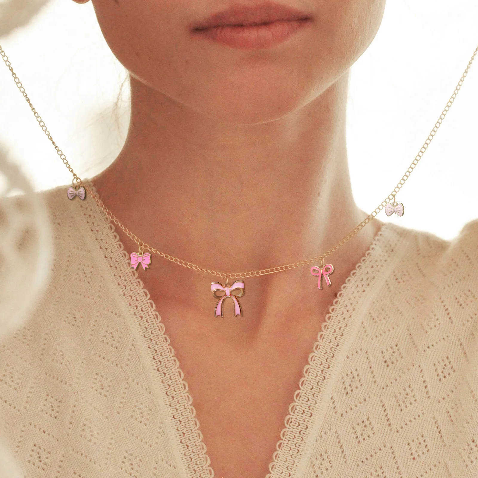 

60pcs Earring Pendant Bow Charms Jewelry Making Supplies Cute Tie Pendants Alloy Metal Bracelet Charms Bowknot Pendants Crafts